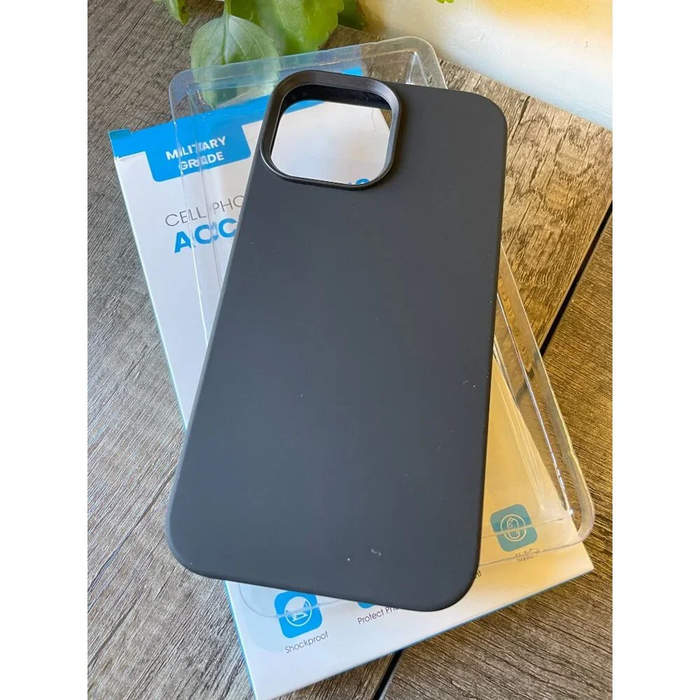iPhone 13 Pro Max Slim Silicone Case - Shockproof Black Protective Cover